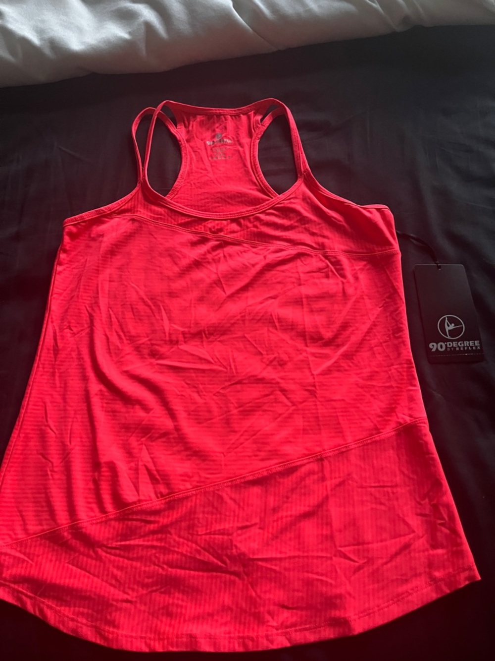 90 Degree By Reflex Coral Racerback Performance Tank